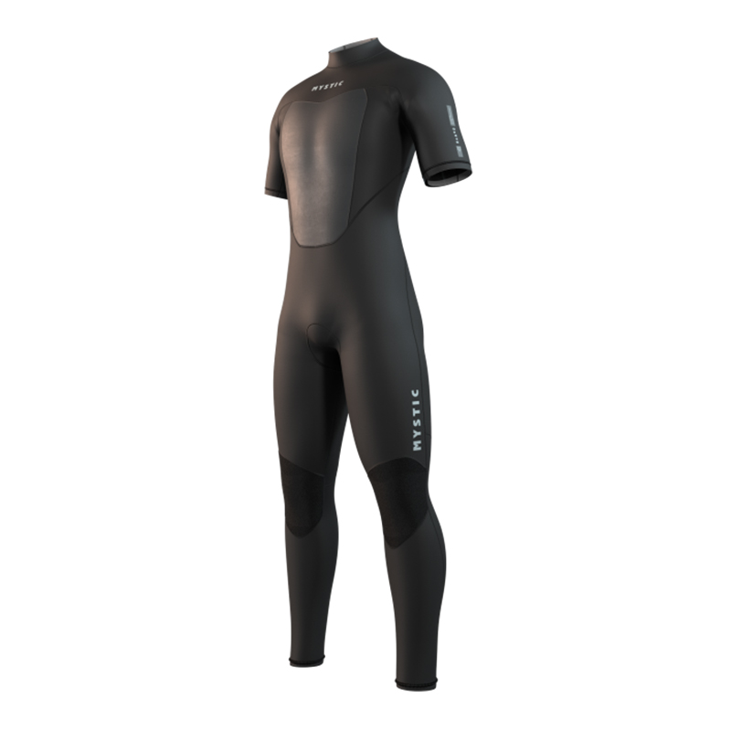 Neoprene Brand Shortarm Bzip 3/2mm Flatlock, Black