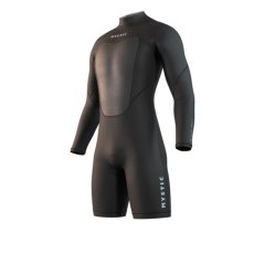 Neoprene Brand Longarm Shorty Bzip 3/2mm Flatlock, Black