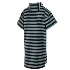 Poncho Velours AOP, Grey Blue