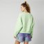 Women's Dropped Shoulder Crew Sweatshirt, Lime Green - Size: M