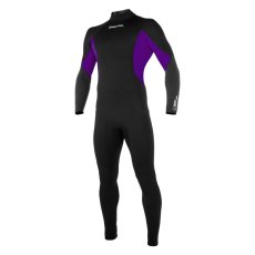 Neoprene Rental Fullsuit 3/2mm Bzip Flatlock Unisex, Rainbow