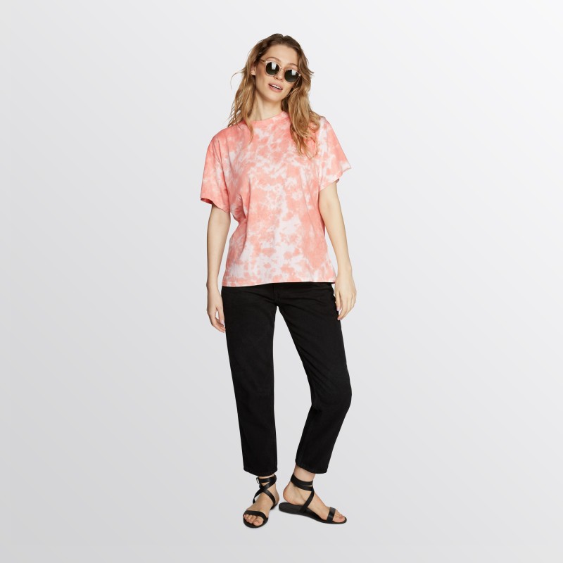 Dámské tričko Tie Dye Tee Women, Soft Coral