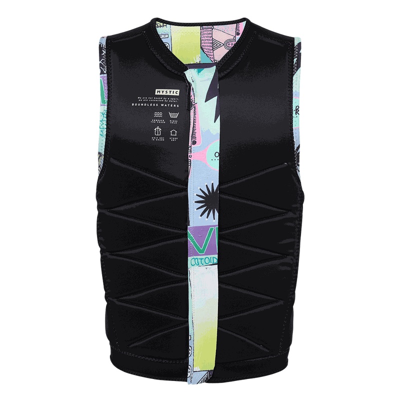 Pánská vesta Outlaw Impact Vest Fzip Wake, White Allover