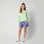 Women's Dropped Shoulder Crew Sweatshirt, Lime Green - Size: M