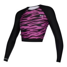 Diva LS Crop Tee, Black/Pink