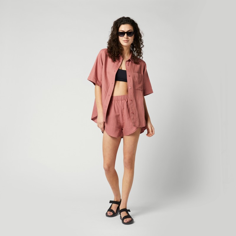 Dámské kraťasy Linen Shorts, Dusty Pink