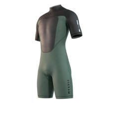 Neoprene Brand Shorty Bzip 3/2mm Flatlock, Dark Olive