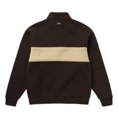 Men's Slate Half Zip Sweat, Dark Brown
