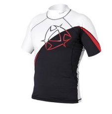 Lykra Arrow Rash Vest S/S, Black/Red