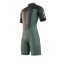 Neoprene Brand Shorty Bzip 3/2mm Flatlock, Dark Olive