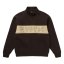 Pánská mikina Slate Half Zip Sweat, Dark Brown (Velikost L)