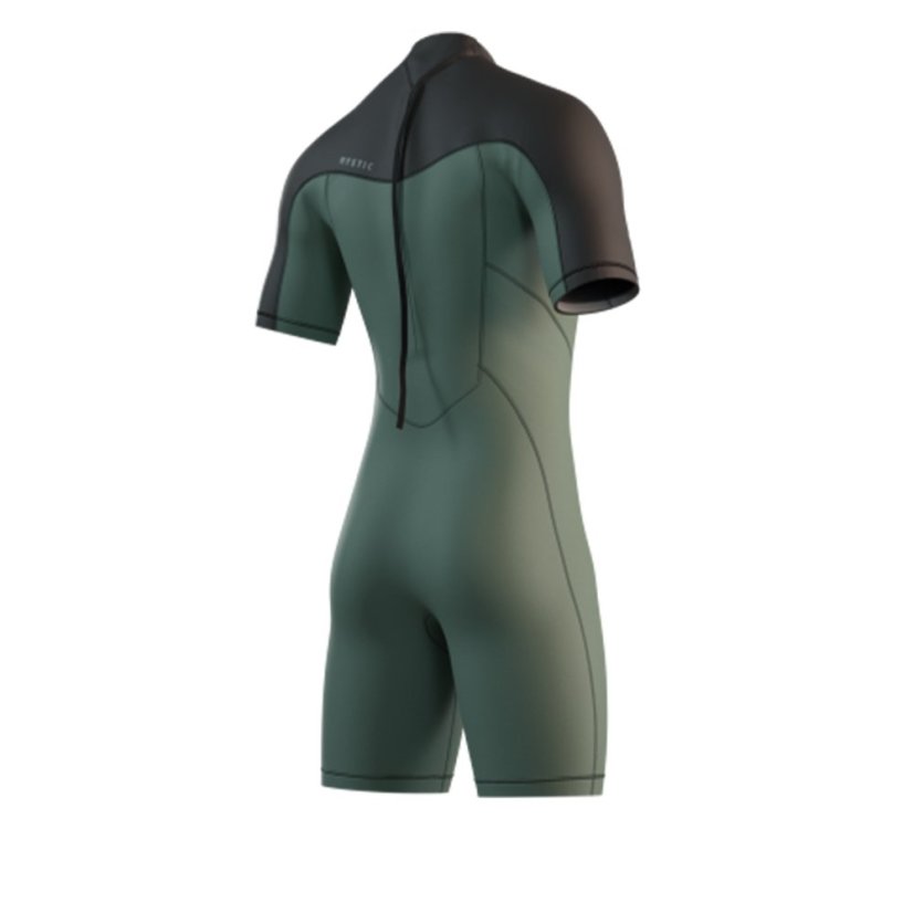 Neoprene Brand Shorty Bzip 3/2mm Flatlock, Dark Olive