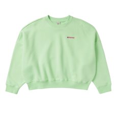 Women's Dropped Shoulder Crew Sweatshirt, Lime Green