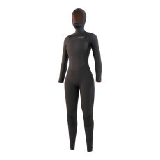Women's Neoprene Gem Hooded Fullsuit 6/4/3mm Fzip Women, Black