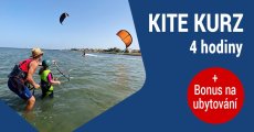 Individuální Kite Kurz - 4 hodiny + 500 Kč ubytování