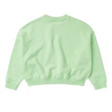 Women's Dropped Shoulder Crew Sweatshirt, Lime Green
