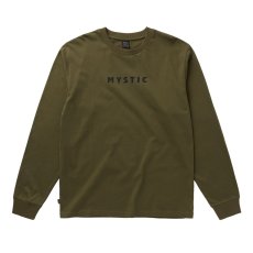 Men's T-shirt Brand L/S Tee, Dark Olive