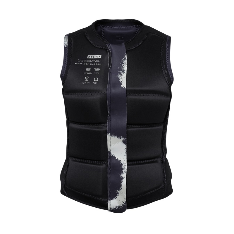 Dámská vesta Evoke Impact Vest Fzip Wake Women, Black Allover - Velikost: L