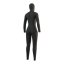Women's Neoprene Gem Hooded Fullsuit 6/4/3mm Fzip Women, Black - Size: M