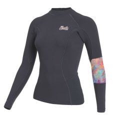 Neoprene T-shirt Lunar L/S Vest Neo 2mm Wom, Dark Grey