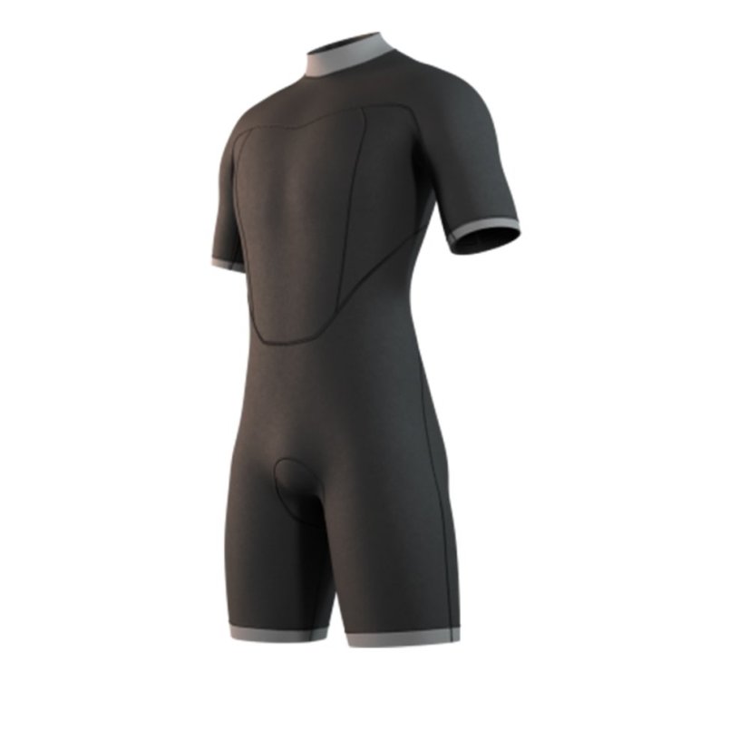 Neoprene Brand Shorty Bzip 3/2mm Flatlock, Black (Size XS)