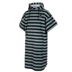 Poncho Velours AOP, Grey Blue