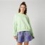 Women's Dropped Shoulder Crew Sweatshirt, Lime Green - Size: M