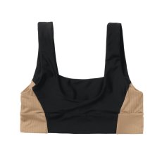 Leia Athletic Bikini Top, Black