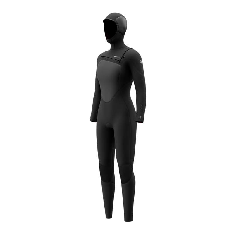 Dámský neopren Gem Fullsuit 6/4/3mm Hooded Fzip, Black - Velikost: M