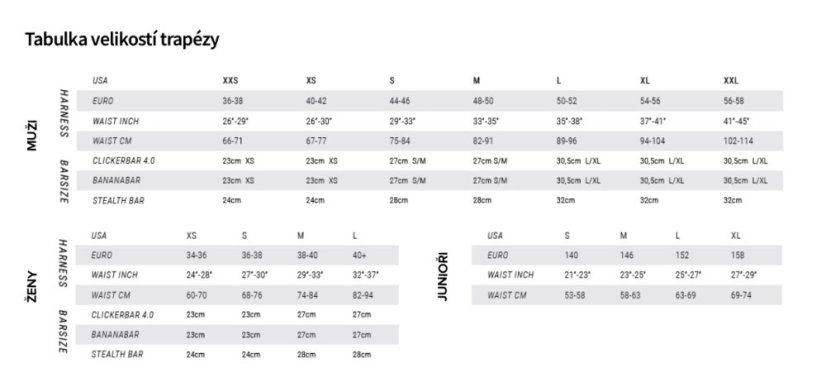 Kite trapéz Warrior Waist Harness, Dark Grey (Velikost S)