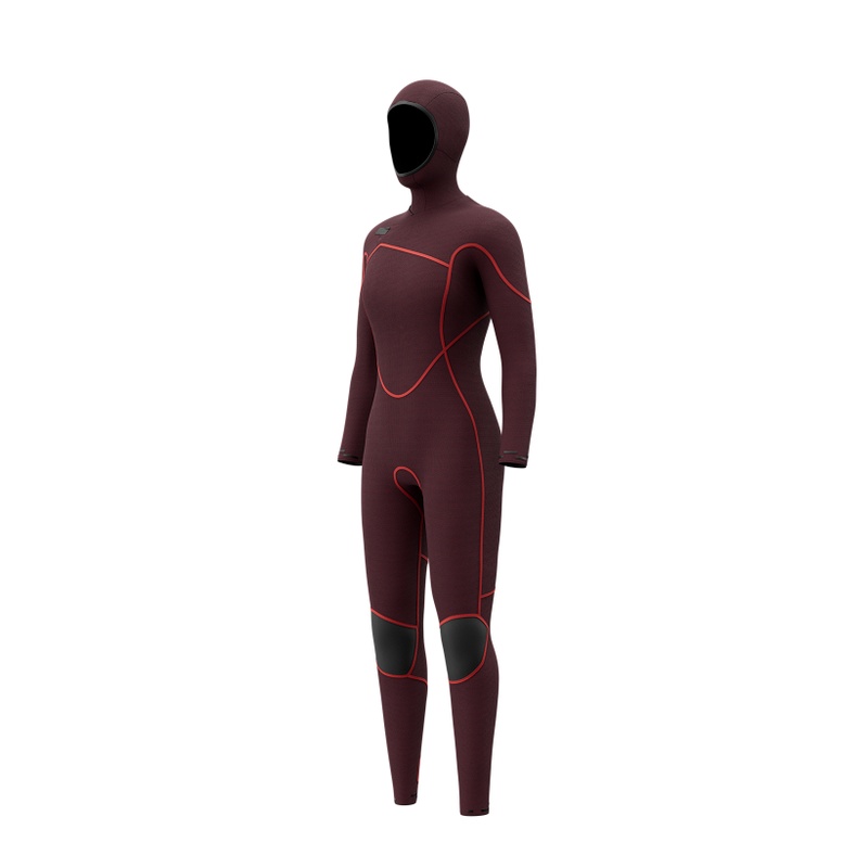Dámský neopren Gem Fullsuit 6/4/3mm Hooded Fzip, Black - Velikost: M