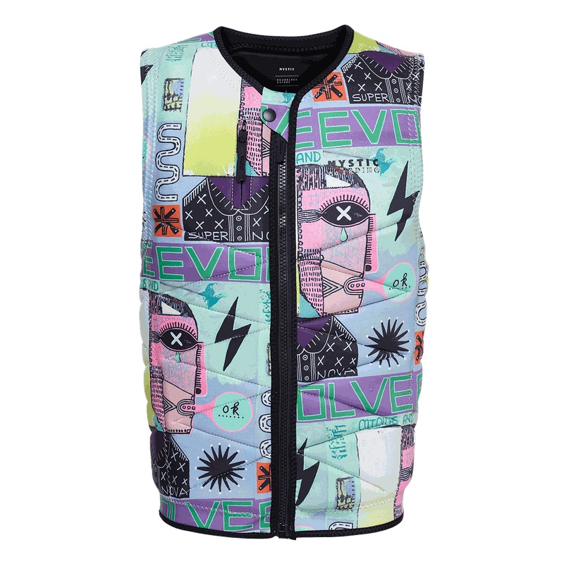 Pánská vesta Outlaw Impact Vest Fzip Wake, White Allover