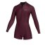Dámský neoprén Lunar Longarm Shorty 2/2mm Fzip Women, Oxblood Red - Velikost: M