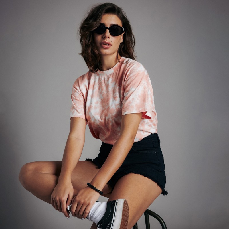 Dámské tričko Tie Dye Tee Women, Soft Coral
