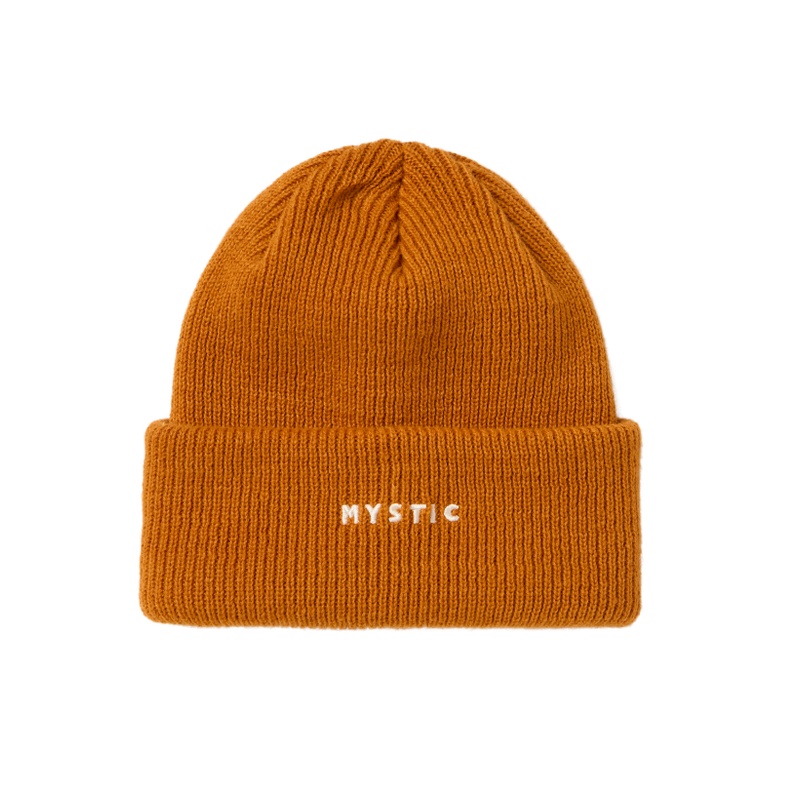 Čepice Mystic Logo Beanie, Golden Brown Čepice Mystic Logo Beanie, Golden Brown