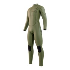 Men's neoprene The One Fullsuit 4/3mm Zipfree, Moss