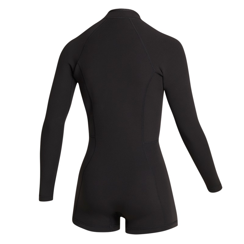 Dámský neoprén Lunar Longarm Shorty 2/2mm Fzip Women, Black
