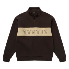Men's Slate Half Zip Sweat, Dark Brown